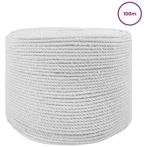 Corda Bianco 0,4 x 0,4 x 10000 cm Cotone - Foto 2