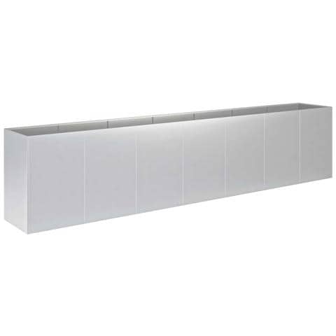 Vaso da giardino Argento 280 x 40 x 60 cm Acciaio zincato - Foto 1