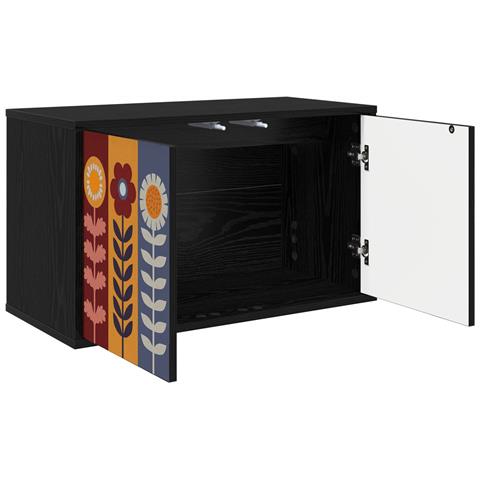 Mobile TV da Parete ESSEN 69 x 33 x 40 cm Rovere Nero - Foto 2