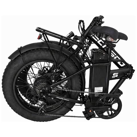 Fat Bike Pieghevole 20'' Telaio Acciaio 250w 36v 10.4ah Nero Opaco - Foto 2