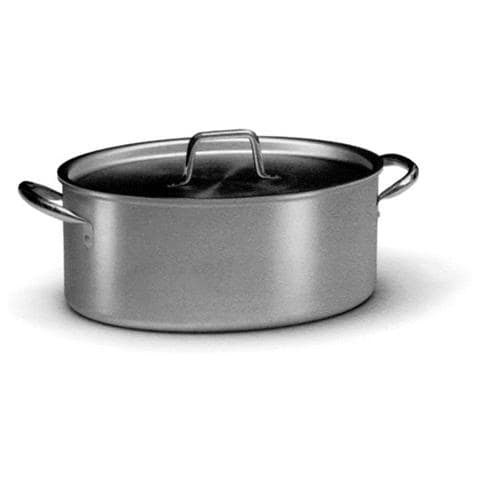 Casseruola Ovale con Coperchio in Alluminio Diametro 36 cm - Foto 1