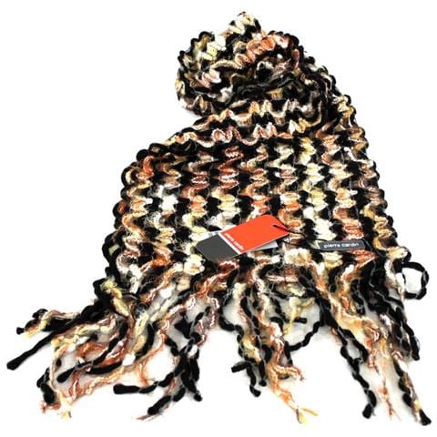 Sciarpa Donna A Maglia Crs101 Nero Marrone - Foto 3