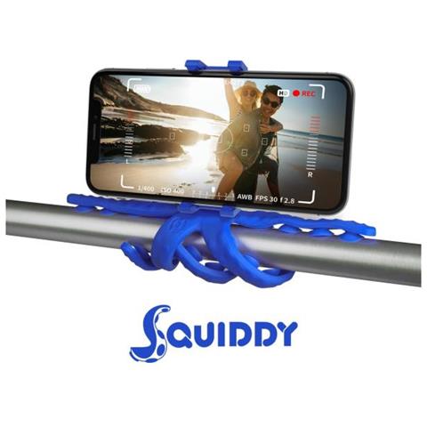 Squiddy Mini Treppiede Flessibile per Fotocamere e Smartphone - Colore Blu - Foto 1