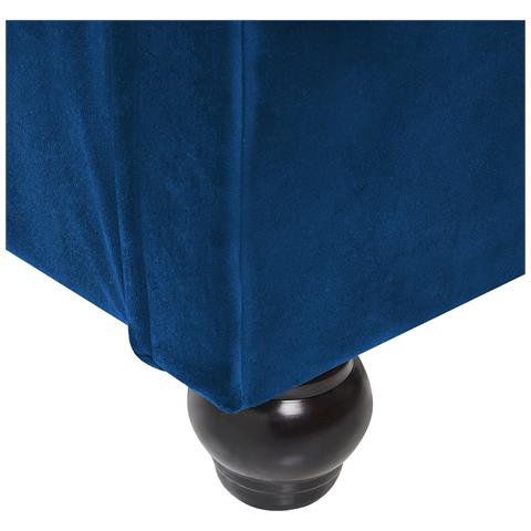 Letto Matrimoniale In Velluto Blu Stile Chesterfield 180x200cm Avallon - Foto 20