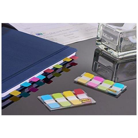 Dispenser 40 Segnapagina Post-it Index Strong Mini 676 Vivaci 15,8x38mm - Foto 4