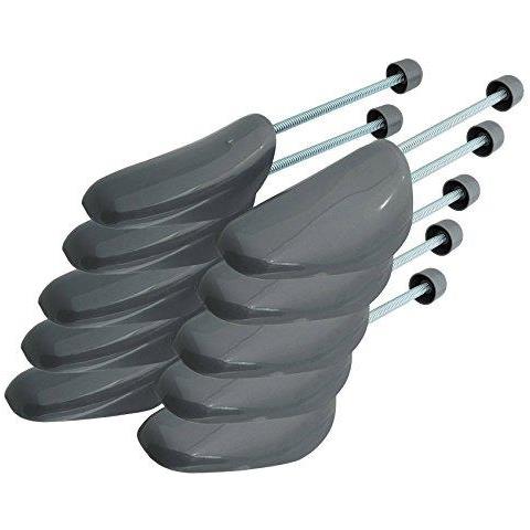 5 Coppie Di Alberi Di Scarpe Di Plastica Barella Scarpa Conformatore Fino A Dimensioni Variabili 44 Grigio - Foto 1