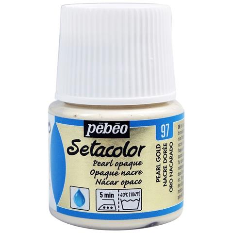 Pittura Tessile Setacolor Effetto Opaco Perlato - Oro - 45 Ml - Foto 1