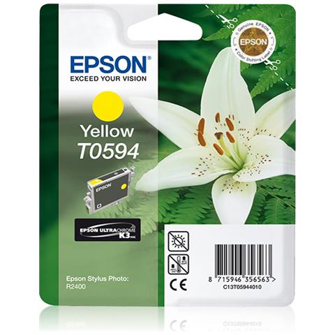 T0594 Lily Cartuccia Ink Originale Giallo per Stylus Photo R2400 13 ml - Foto 1