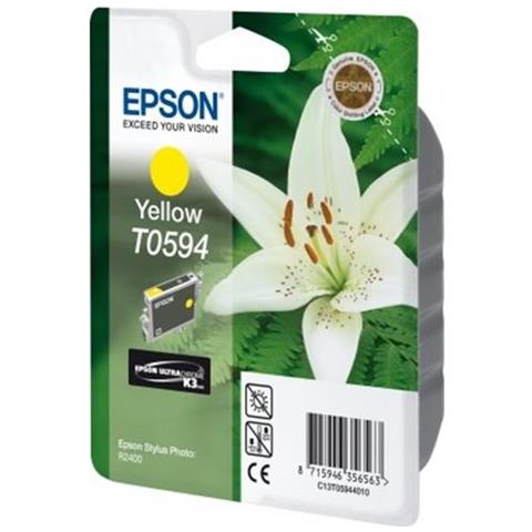 T0594 Lily Cartuccia Ink Originale Giallo per Stylus Photo R2400 13 ml - Foto 2