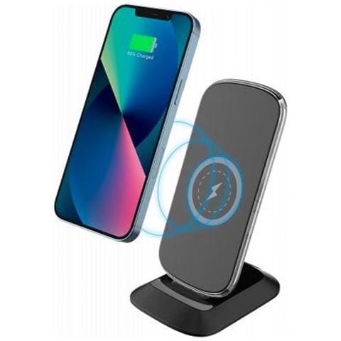 Caricatore Qi Fastcharge Da 15-7,5 W Supporto Con Caricatore Da 20 W, Nero - Foto 1