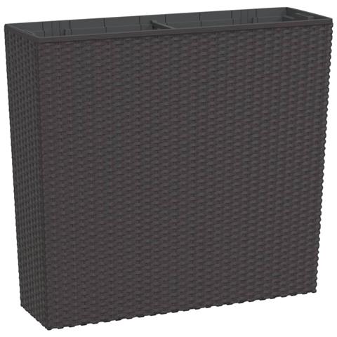 Fioriera Con Interno Rimovibile Marrone 12 / 44 L Pp Rattan - Foto 1