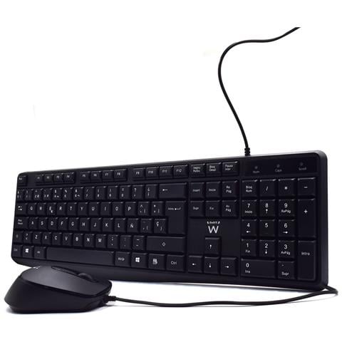 EW3006 tastiera Mouse incluso Ufficio USB QWERTY Spagnolo Nero - Foto 2