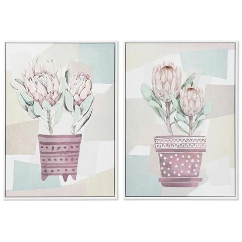 Quadro Dkd Home Decor Scandinavo 53 X 4,5 X 73 Cm (2 Unità) - Foto 1