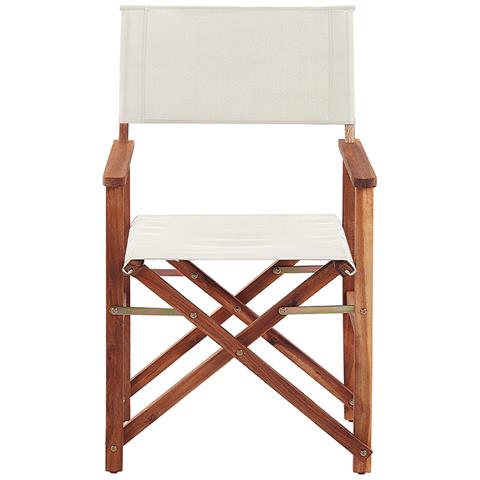 Set Di 2 Sedie In Legno Di Acacia Scuro E Bianco Sporco Cine - Foto 6