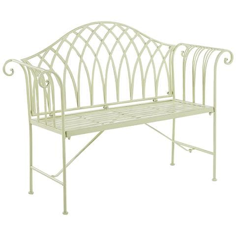 Panchina Da Giardino Milazzo 130 Cm Metallo Verde Chiaro - Foto 2