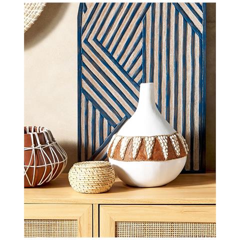 Vaso Decorativo Simpang Ceramica 33 Cm Bianco - Foto 7