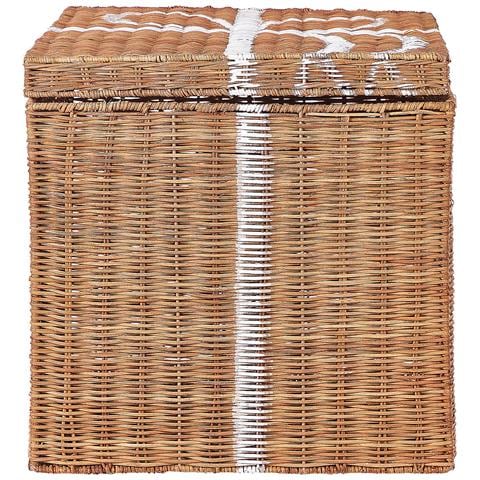 Set Di 3 Scatole Rattan Marrone Cadeau - Foto 2