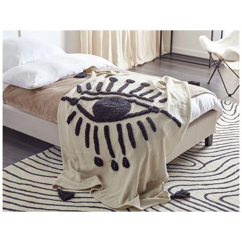 Coperta Sedio Cotone 125 X 150 Cm Bianco - Foto 1