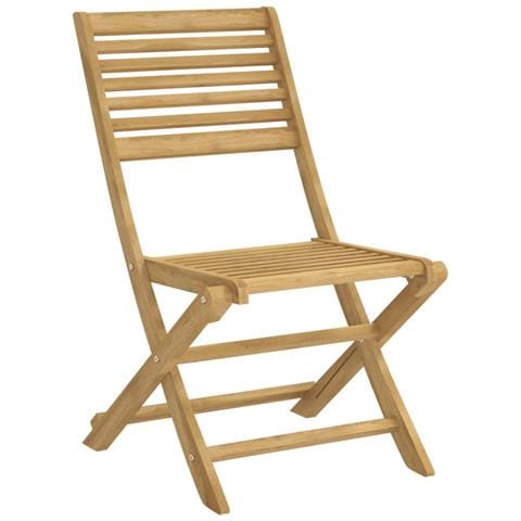 Sedie Giardino Pieghevoli 4 Pz 48,5x61,5x87 Cm Massello Acacia - Foto 9