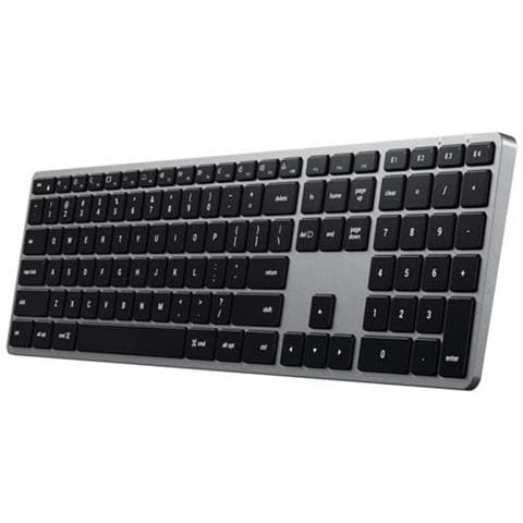 Tastiera Slim X3 Bluetooth Usb-c Qwerty Retroilluminazione Tastierino, Grigio - Foto 2