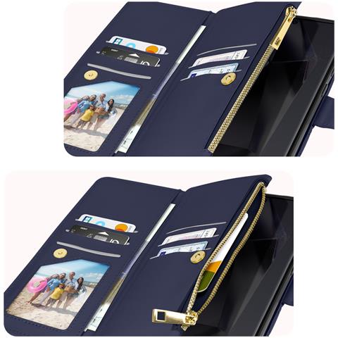 Custodia Per Samsung Galaxy S24 Ultra Portafoglio Design Trapuntato - Foto 2