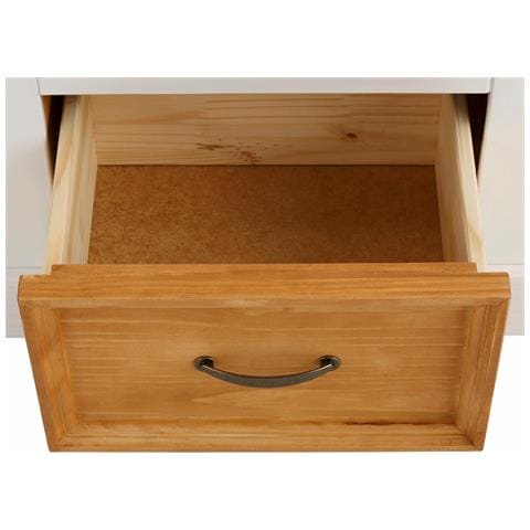 Selma Credenza Con 4 Cassetti E 1 Anta In Pino Bianco E Cera Antimacchia - Foto 8