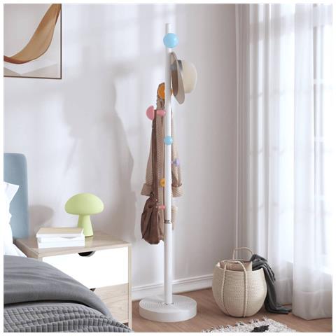 Appendiabiti Bianco 172 Cm In Ferro Verniciato A Polvere - Foto 2