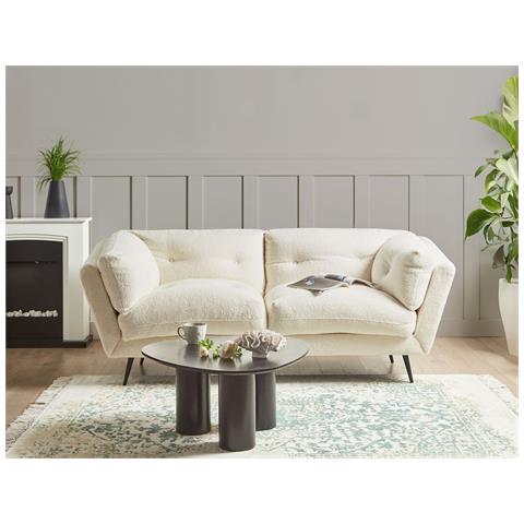 Divano 3 Posti Lenvik Bouclé Bianco - Foto 1