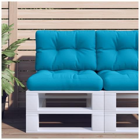 Cuscino Per Pallet Blu Chiaro 50x40x12 Cm In Tessuto - Foto 1