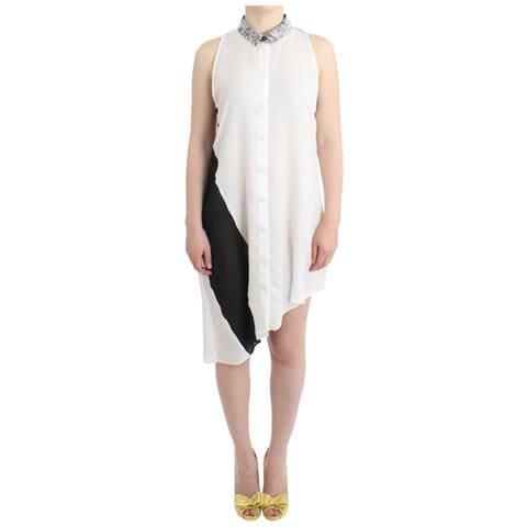 Abito Camicia Bianca Con Orlo Asimmetrico - It46-xl - Foto 1