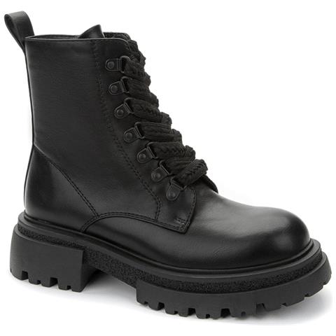 Black Casual Closed Booties Stivaletti Sintetico E Tessile Scarpe Donna Nero Eu 36, 938021/02-01 - Foto 1