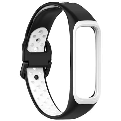 Cinturino Bicolore Per Samsung Galaxy Fit2 Black+white - Foto 4