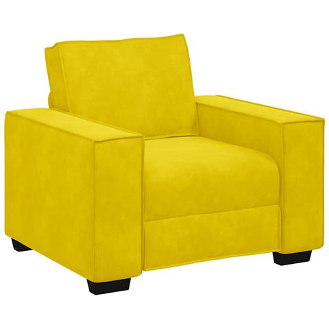 Divano Sedia Giallo 60 cm Velluto - Foto 1