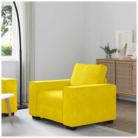 Divano Sedia Giallo 60 cm Velluto - Foto 9