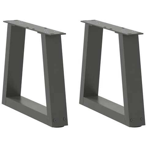 Gambe Tavolo Pranzo A V 2 Pz Antracite 40x(30-31,3)cm Acciaio - Foto 1