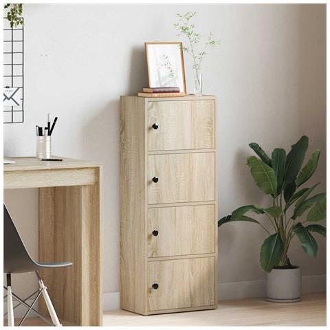 Libreria Grigio Cemento 40x24x102 Cm In Legno Multistrato - Foto 3