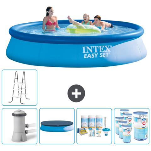 Piscina Fuori Terra - In Giro - 396x396x84 Cm - Blu - Include Accessori Coordinati Cb20 - Foto 1