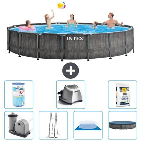 Piscina Fuori Terra - In Giro - 549x122 Cm - Grigio - Include Accessori Coordinati A2673 - Foto 1