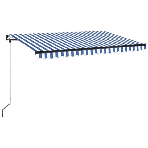 Lusso Casadino - Tenda Da Sole Retrattile Manuale 450x350 Cm Blu E Bianca - Foto 1