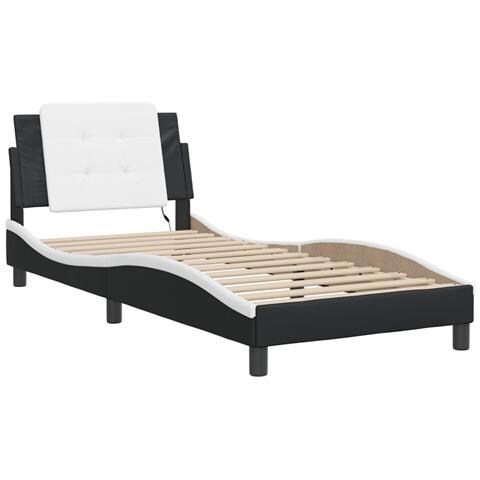 Lusso Casadino - Giroletto Con Led Senza Materasso Zadar Nero E Bianco 100x200 Cm - Foto 2