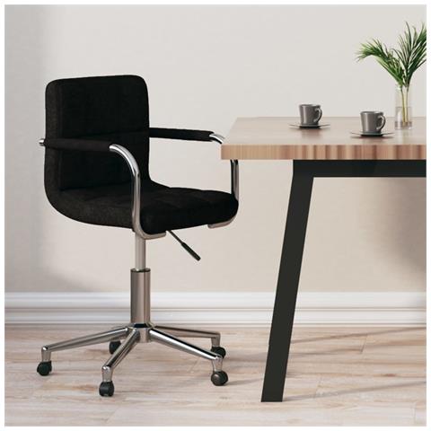 Sedia Girevole Da Ufficio Nera In Tessuto - Foto 8