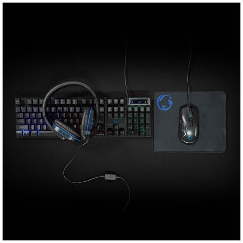 Gaming Combo Kit tastiera Mouse incluso USB QWERTY US International Nero - Foto 14