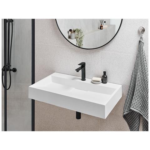 Lavandino Sospeso Bianco 80 X 48 Cm Quenko - Foto 1