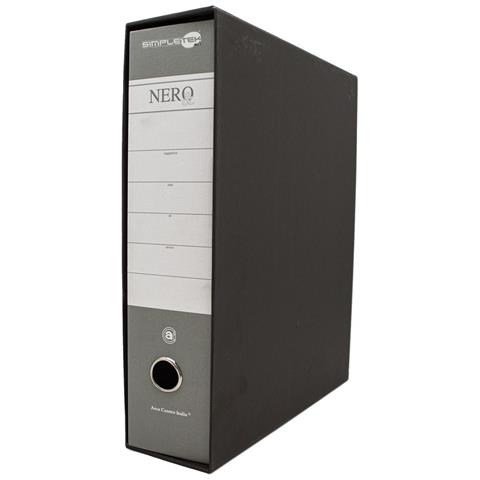 Raccoglitore Ad Anelli Per Buste Documenti Nero Grigio Registratore Protocollo - Foto 1