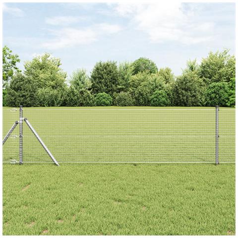 Recinto in rete saldata con 7 pali 0.8x10 m Acciaio zincato - Foto 2