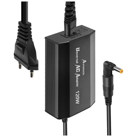 Caricatore Da Rete Per Pc Portatile Multimarca 120w Con 10 Punte Incluse, Nero - Foto 1