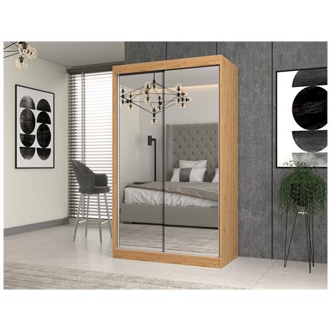 IGA 120 ART A KPL armadio /guardaroba per camera da letto 7 ripiani 2 porta /porte Quercia - Foto 2