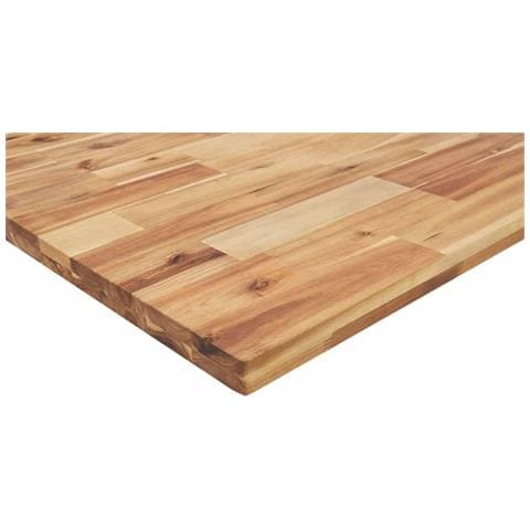 Piano Tavolo Rettangolare 120x60x4cm Legno Massello di Acacia - Foto 9