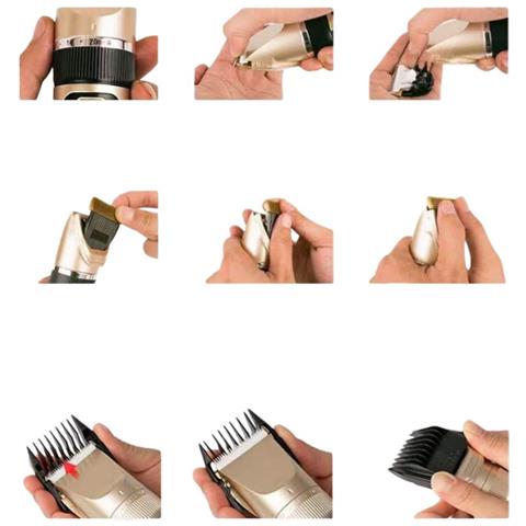 Kit Tagliacapelli Ricaricabile Con Mantella, Forbici E Modelli Per Lo Styling Pinkgold - Foto 5