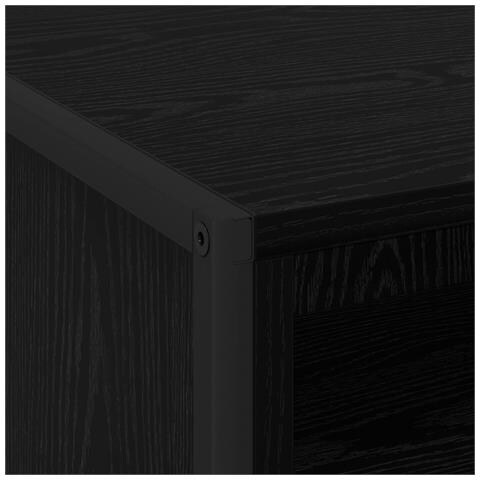 Comodino 2 pcs Rovere Nero 50 x 39,5 x 50 cm Legno multistrato - Foto 9